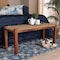 Baxton Studio Hermes MidCentury Modern Transitional Natural Seagrass and Mahogany Wood Bench 217-12731-ZORO - alternate 1